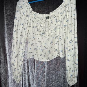 Floral Peasant Top